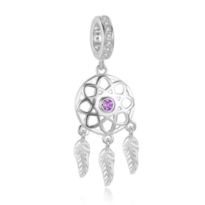 925 silver drömfångare västerländskt halsband med zirkon - silver