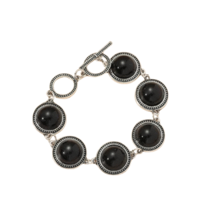 Damars västerländska boho turkos stenpärlade charmarmband - svart