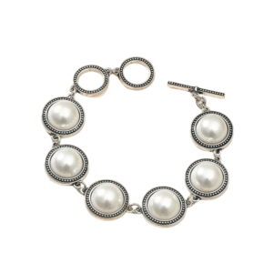 Damars västerländska boho turkos stenpärlade charmarmband - vit