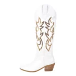 Dams cowgirlstövlar med paljettbroderi