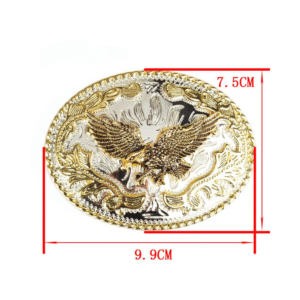 Guld och silver västern bältespänne för män - Örn A