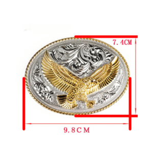 Guld och silver västern bältespänne för män - Örn B