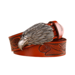 Herrar western örnspänne äkta läderbälte - 9