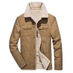 Herr western sherpa-fodrad vinterjacka - khaki