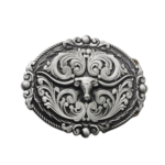 Koskalle blomstrande västern bältespänne - Silver