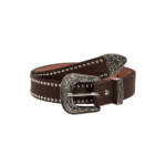 Kvinnors västern nitat läderbälte - B-kaffe 100x3