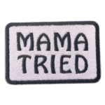 Mama tried cowboy strykt på broderad patch