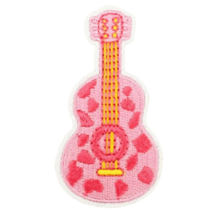 Rosa gitarr västernbroderad patch