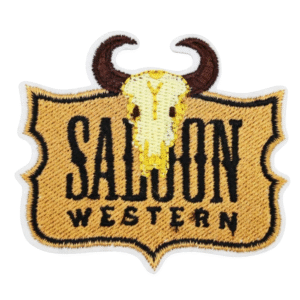 Saloon västern cowboy broderad patch