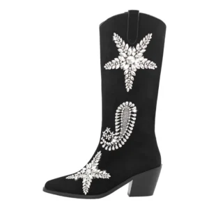 Stjärnljus strassmocka cowgirlstövlar - 35