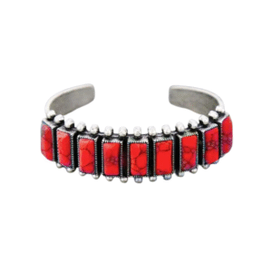 Sydvästligt damturkost manschettarmband - Röd