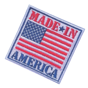 Tillverkad i amerika västern broderad patch