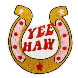 Yee haw hästsko cowboy broderad lapp